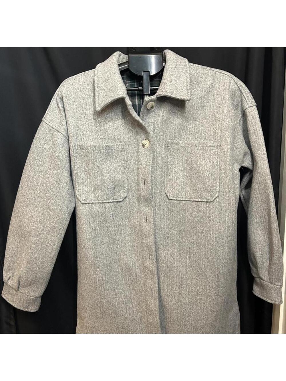 New Without Tags Gray and Brown Women's Button Up Shirt by Hen & Thread, Size M